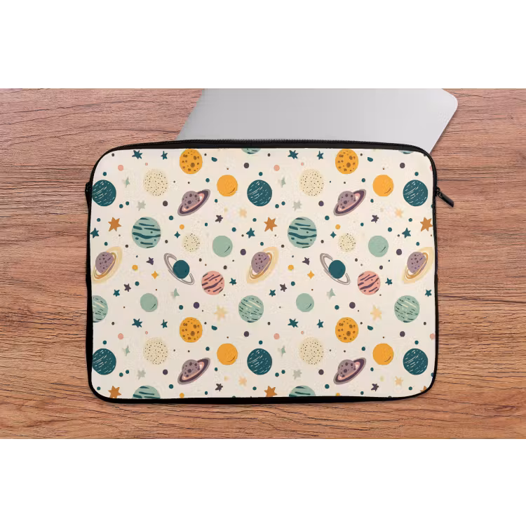 Laptophoes - Planeten - Retro - Kleurrijk — 2