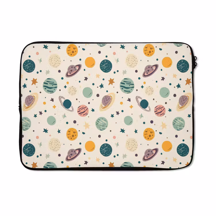 Laptophoes - Planeten - Retro - Kleurrijk — 5