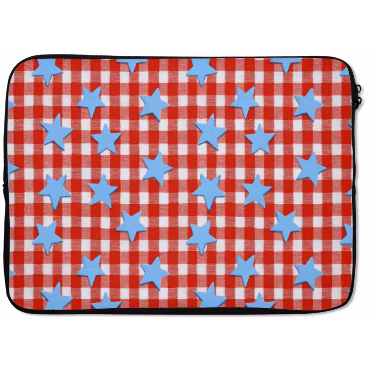 Laptophoes - Ruit - Sterren - Rood — 1
