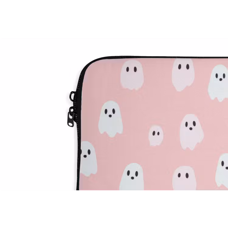Laptophoes - Spookjes - Patroon - Roze — 6