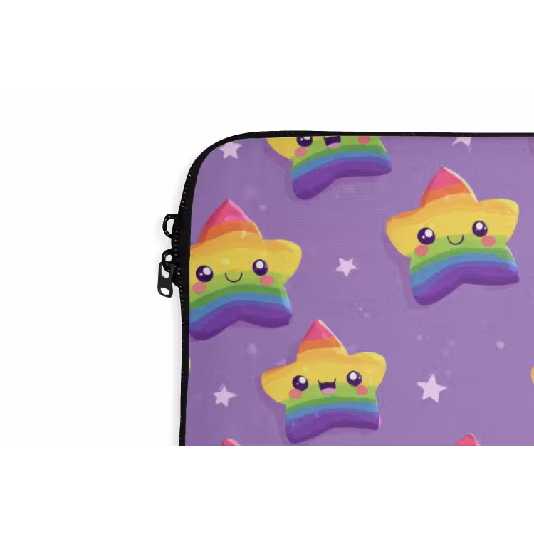 Laptophoes - Sterren - Regenboog - Paars — 6