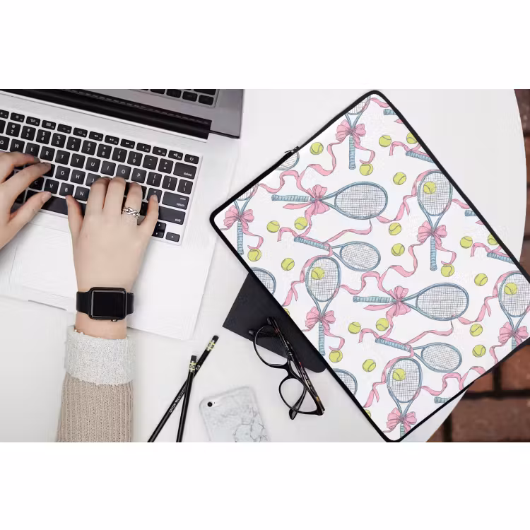 Laptophoes - Tennis - Strikken - Kleurrijk — 3
