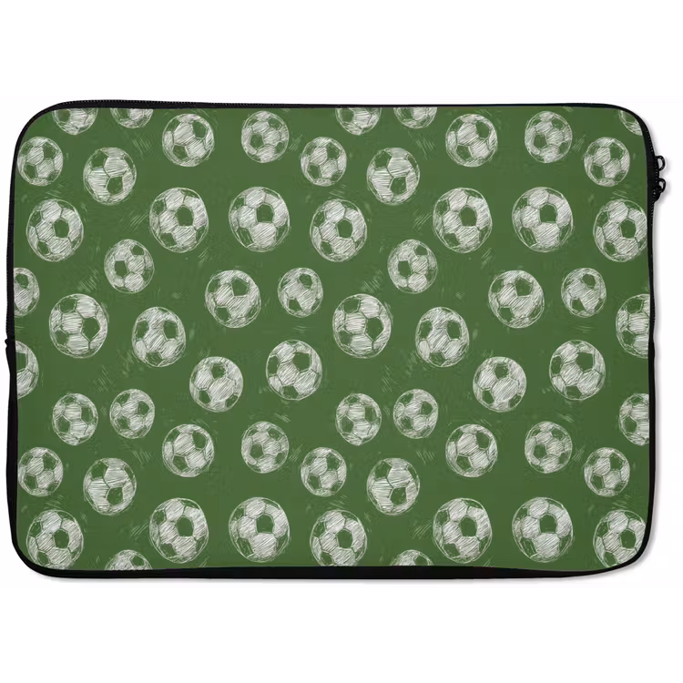 Laptophoes - Voetbal - Sport - Groen — 1