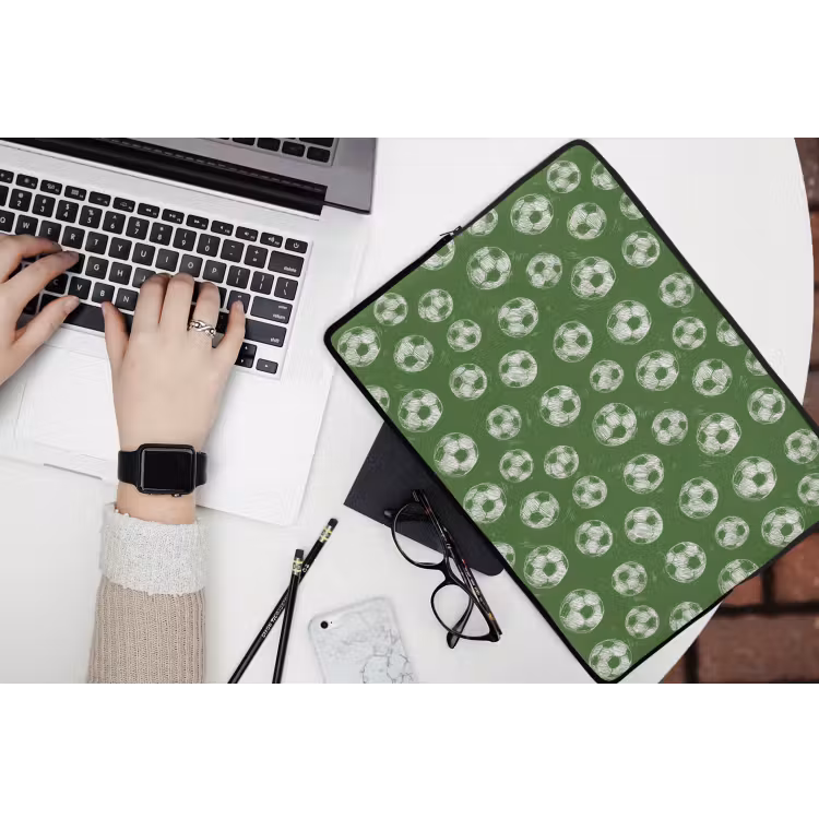 Laptophoes - Voetbal - Sport - Groen — 3