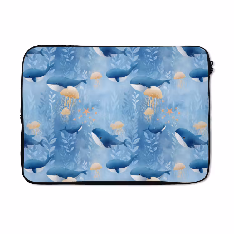 Laptophoes - Walvissen - Oceaan - Blauw — 5