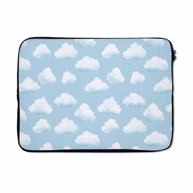 Laptophoes - Wolken - Illustratie - Blauw — 5