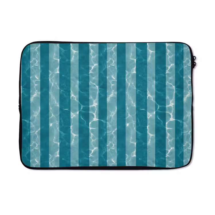 Laptophoes - Zwembad - Strepen - Groen — 5