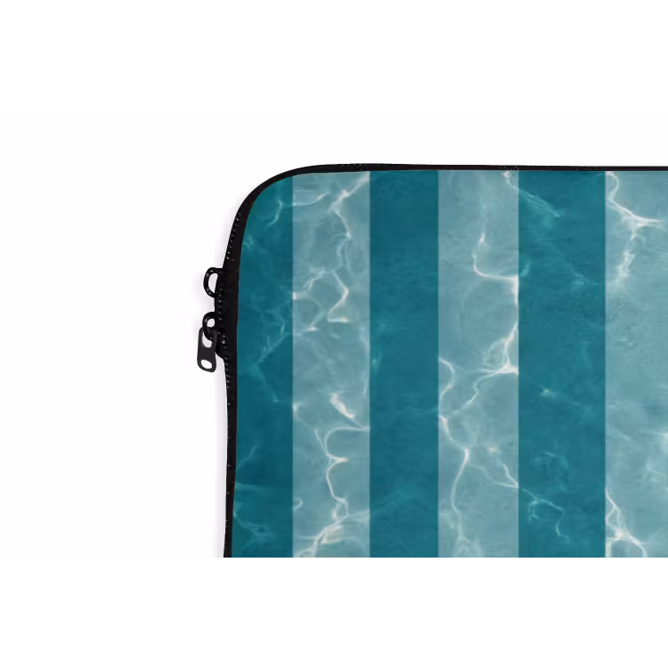 Laptophoes - Zwembad - Strepen - Groen — 6