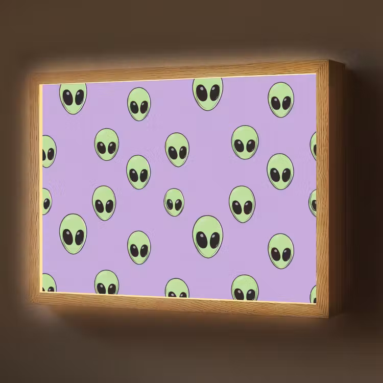Lightbox - Wandlamp - Alien - Retro - Lila — 1