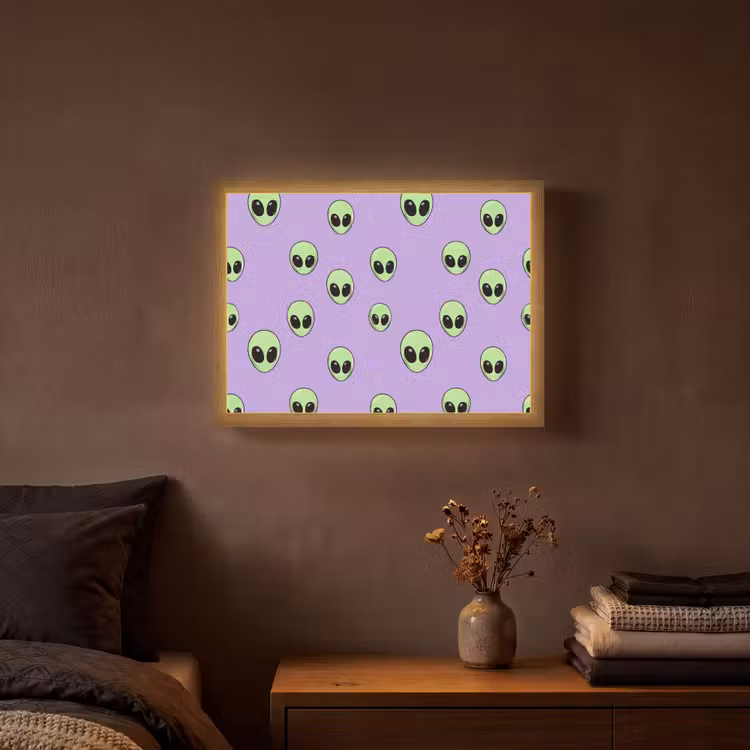Lightbox - Wandlamp - Alien - Retro - Lila — 3