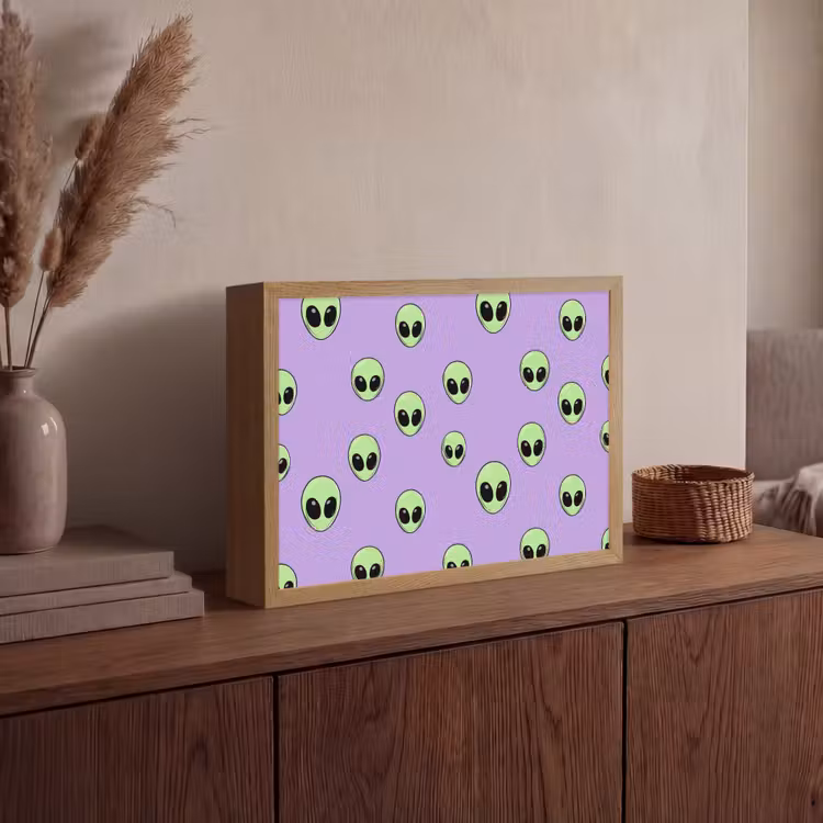 Lightbox - Wandlamp - Alien - Retro - Lila — 4