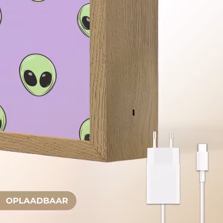 Lightbox - Wandlamp - Alien - Retro - Lila — 7