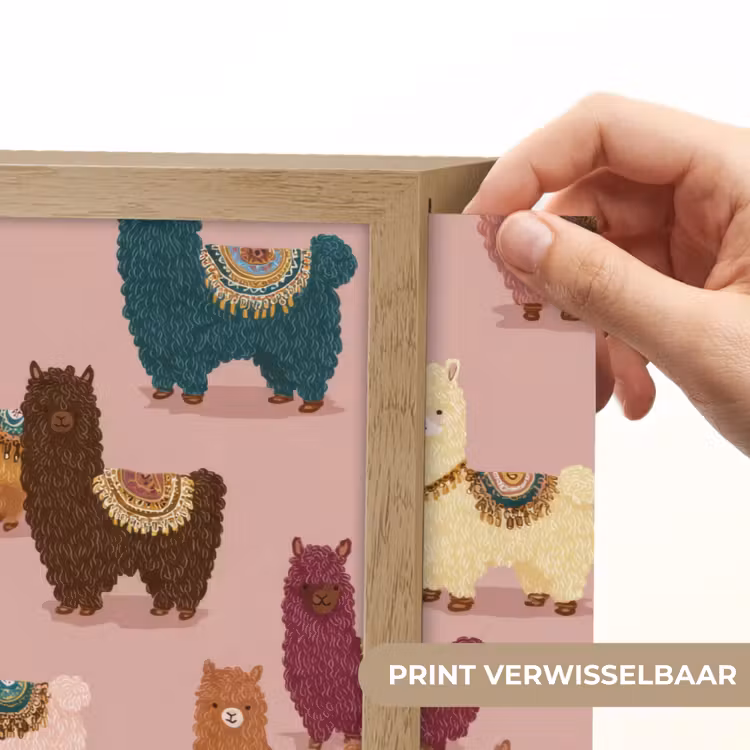 Lightbox - Wandlamp - Alpaca's - Patroon - Kleurrijk — 5