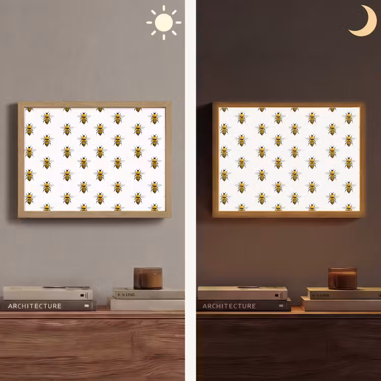 Lightbox - Wandlamp - Bijen - Tijdloos - Wit — 6