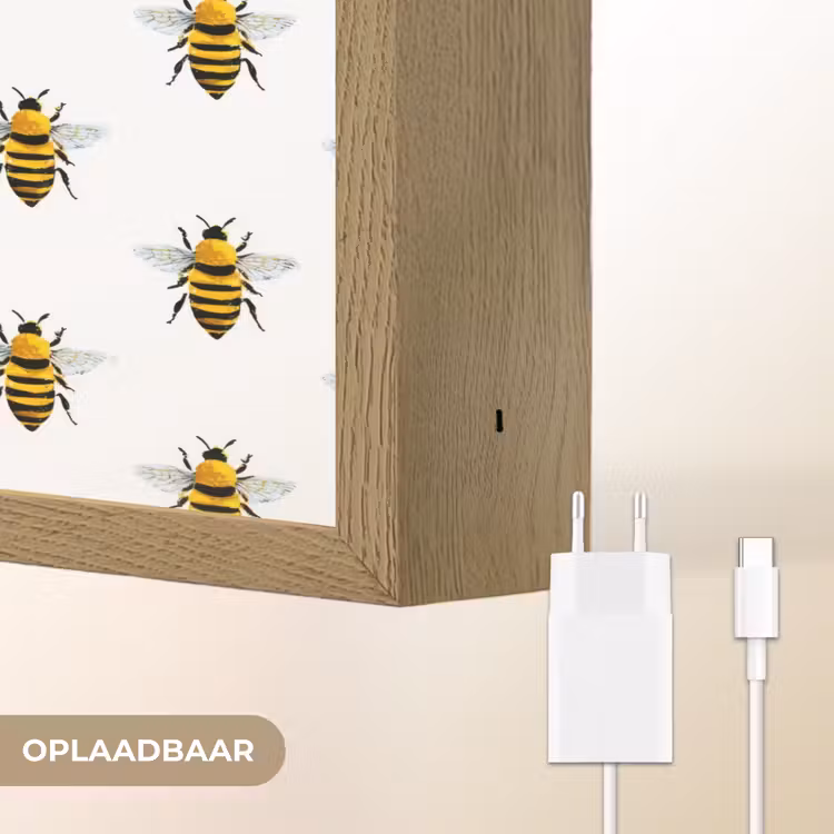 Lightbox - Wandlamp - Bijen - Tijdloos - Wit — 7