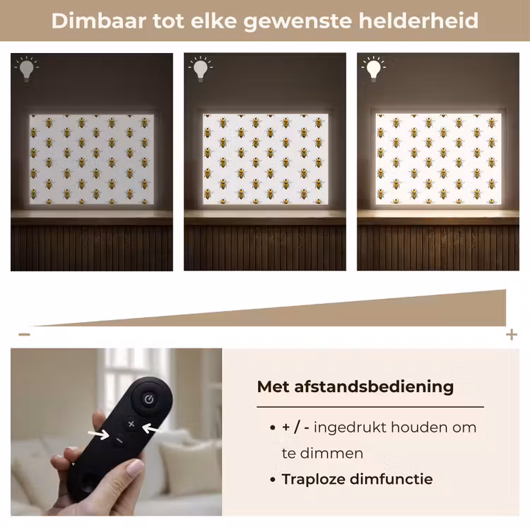 Lightbox - Wandlamp - Bijen - Tijdloos - Wit — 9