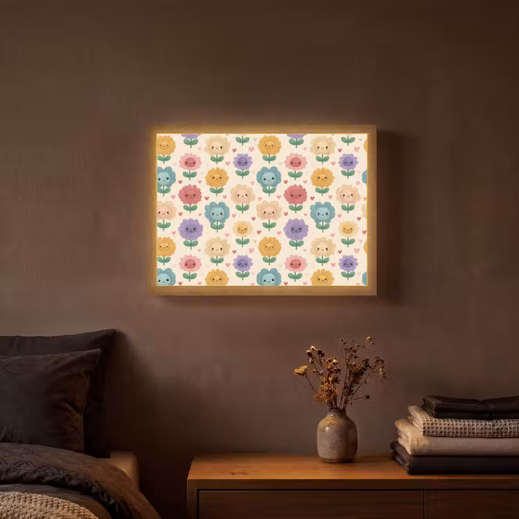 Lightbox - Wandlamp - Bloemen - Hartjes - Kleurrijk — 3