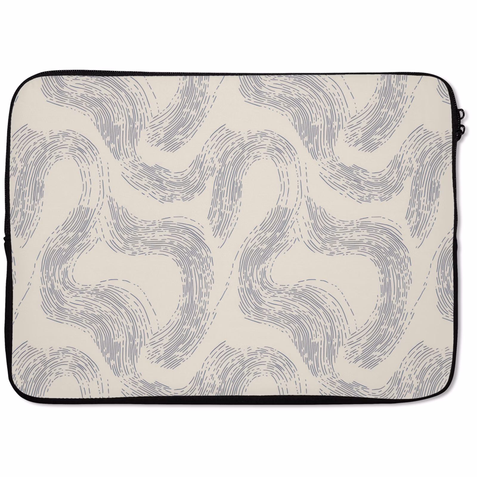 Laptophoes - Lijnen - Patroon - Beige - Minimalistisch — 1