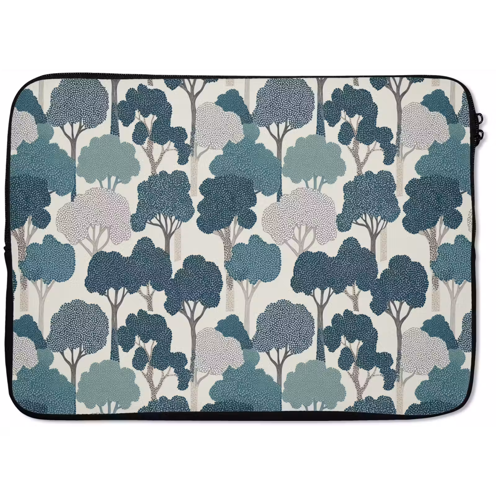 Laptophoes - Modern - Bomen - Bos - Patroon - Blauw — 1