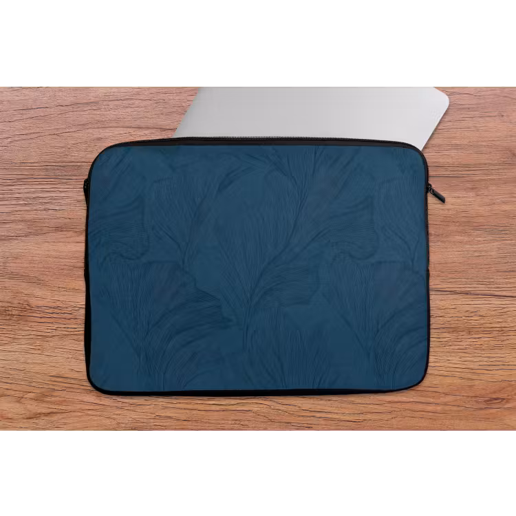 Laptophoes - Abstract - Patroon - Donkerblauw - Elegant — 2