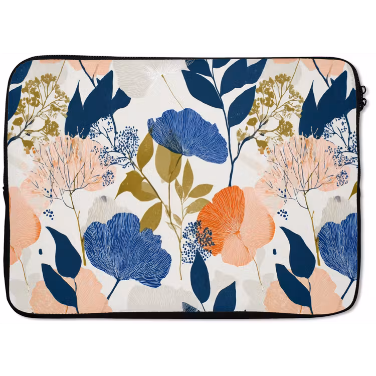 Laptophoes - Bloemen - Botanisch - Kleurrijk — 1