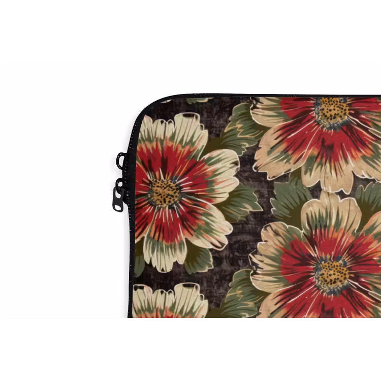 Laptophoes - Bloemen - Klassiek - Patroon - Rood — 6