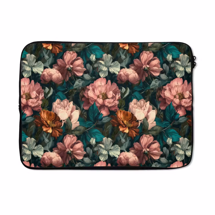 Laptophoes - Bloemen - Schilderachtig - Patroon - Roze — 5
