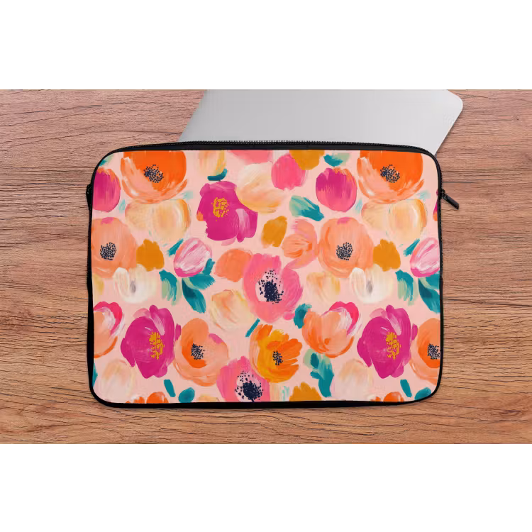 Laptophoes - Bloesems - Vrolijk - Kleurrijk — 2