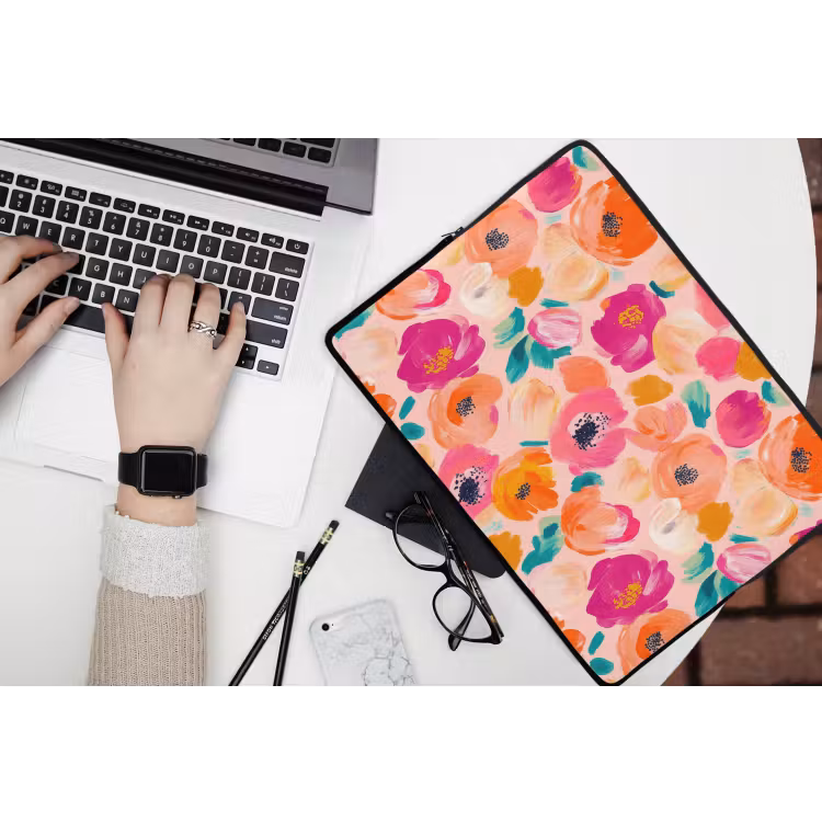 Laptophoes - Bloesems - Vrolijk - Kleurrijk — 3