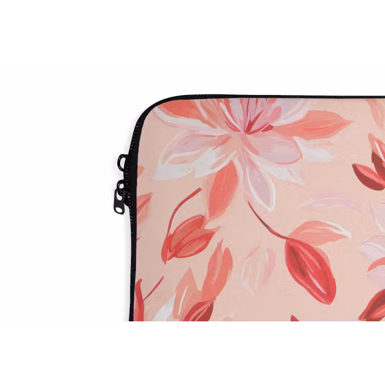 Laptophoes - Botanisch - Bloemen - Rood — 6