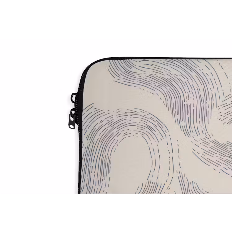 Laptophoes - Lijnen - Patroon - Beige - Minimalistisch — 6