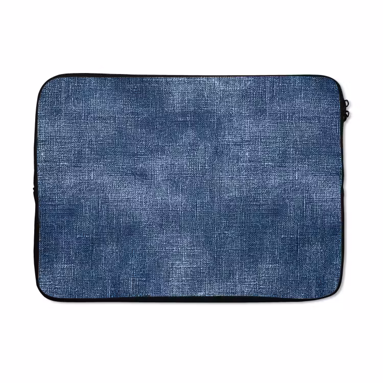 Laptophoes - Linnen - Textuur - Patroon - Denim - Rustiek — 5