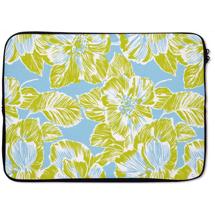 Laptophoes - Modern - Bloemen - Groen — 1