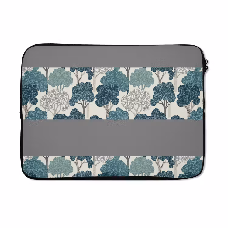 Laptophoes - Modern - Bomen - Bos - Patroon - Blauw — 5