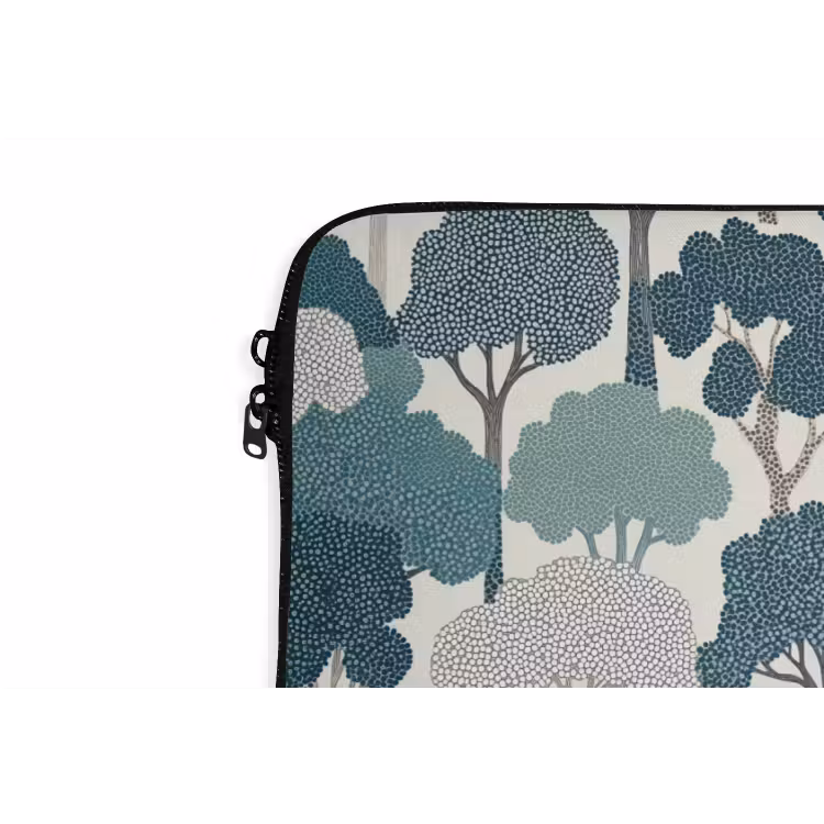 Laptophoes - Modern - Bomen - Bos - Patroon - Blauw — 6