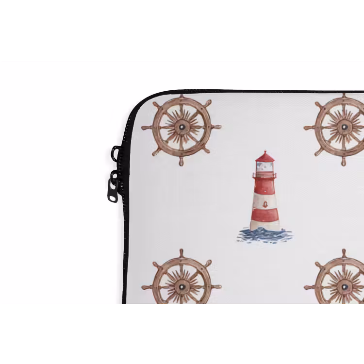Laptophoes - Nautisch - Klassiek - Rood — 6