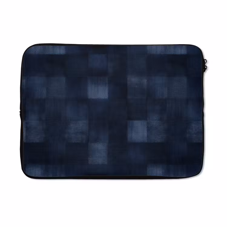 Laptophoes - Patroon - Ruit - Marineblauw — 5