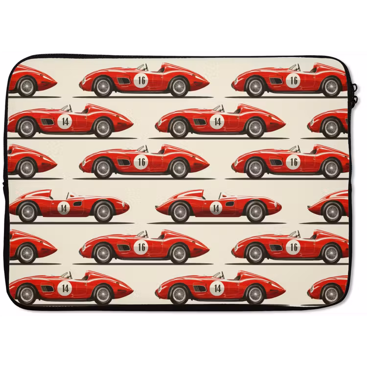 Laptophoes - Raceauto - Retro - Rood — 1