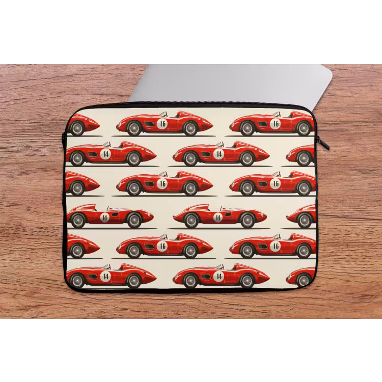 Laptophoes - Raceauto - Retro - Rood — 2