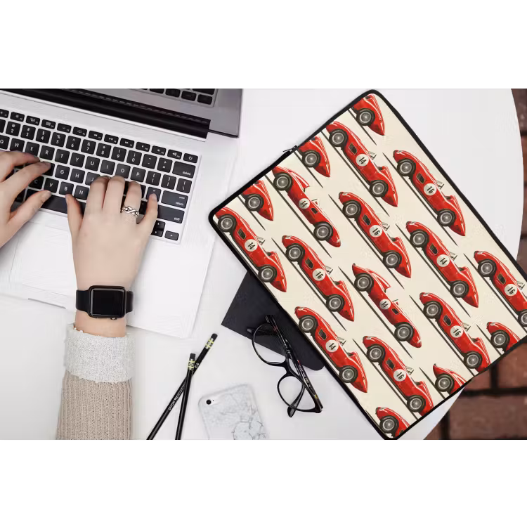 Laptophoes - Raceauto - Retro - Rood — 3