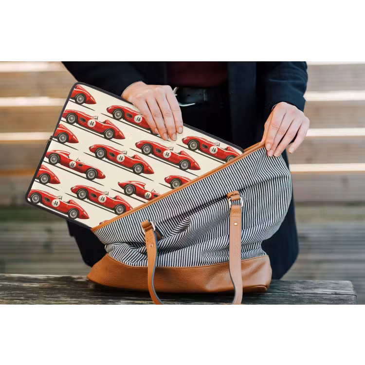 Laptophoes - Raceauto - Retro - Rood — 4