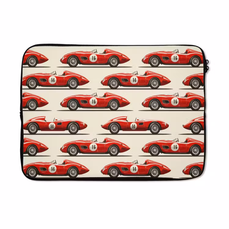 Laptophoes - Raceauto - Retro - Rood — 5