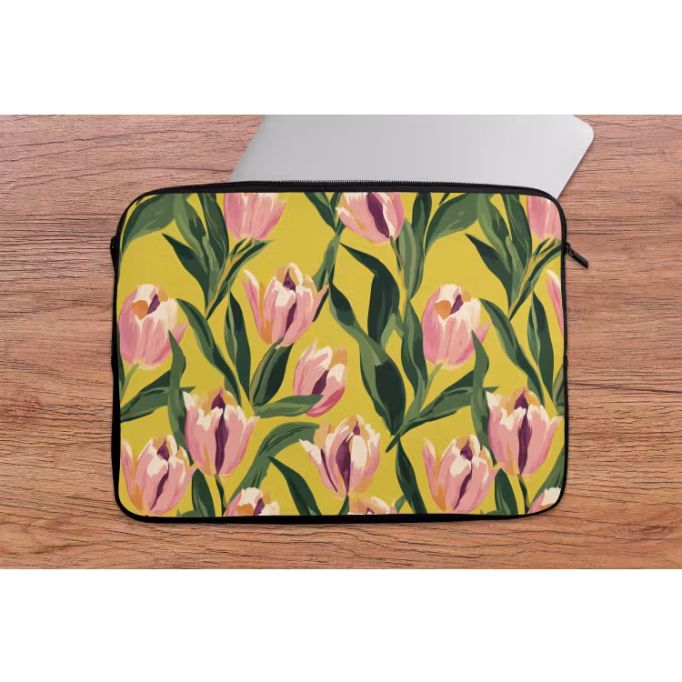 Laptophoes - Tulpen - Botanisch - Geel — 2