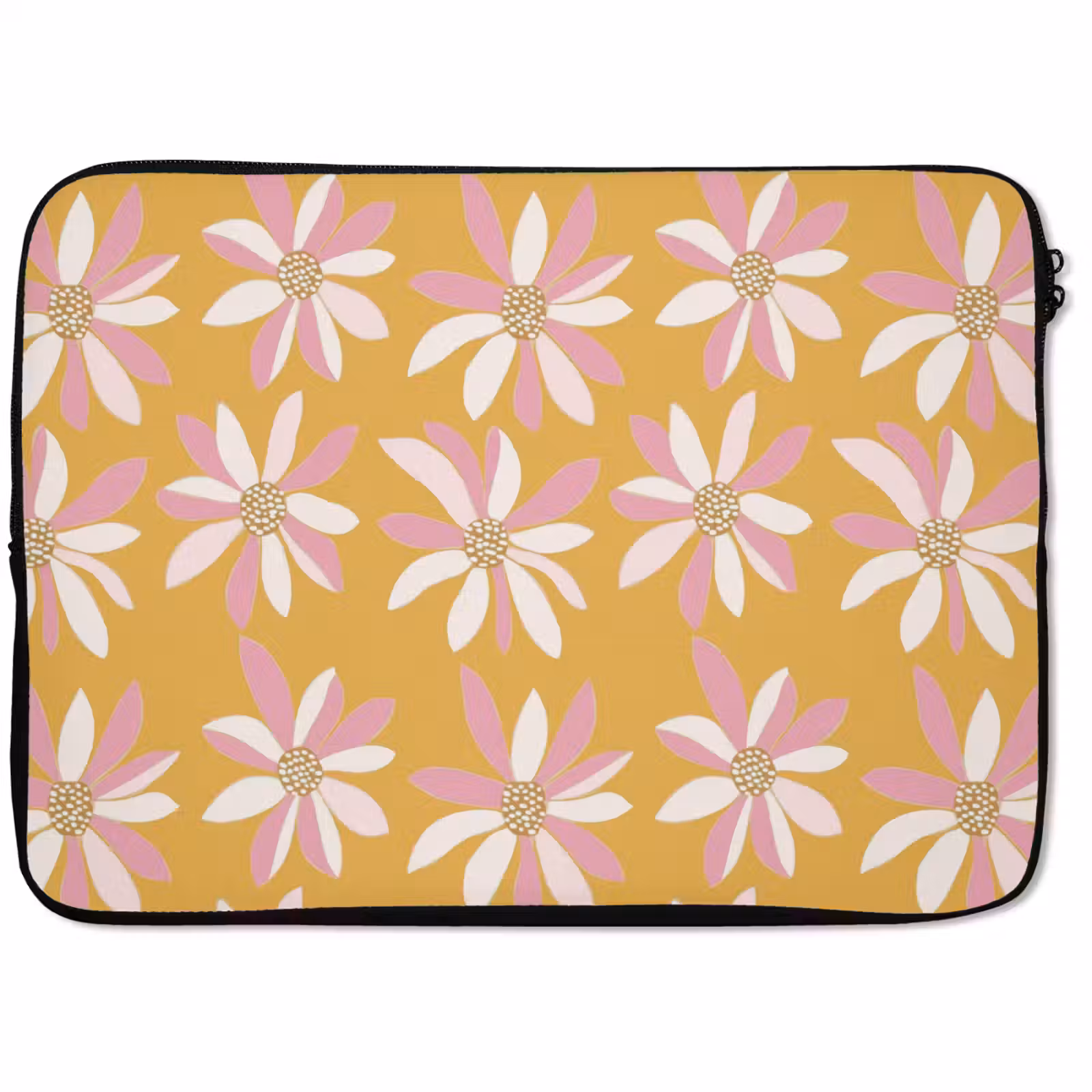 Laptophoes - Bloemen - Modern - Geel — 1
