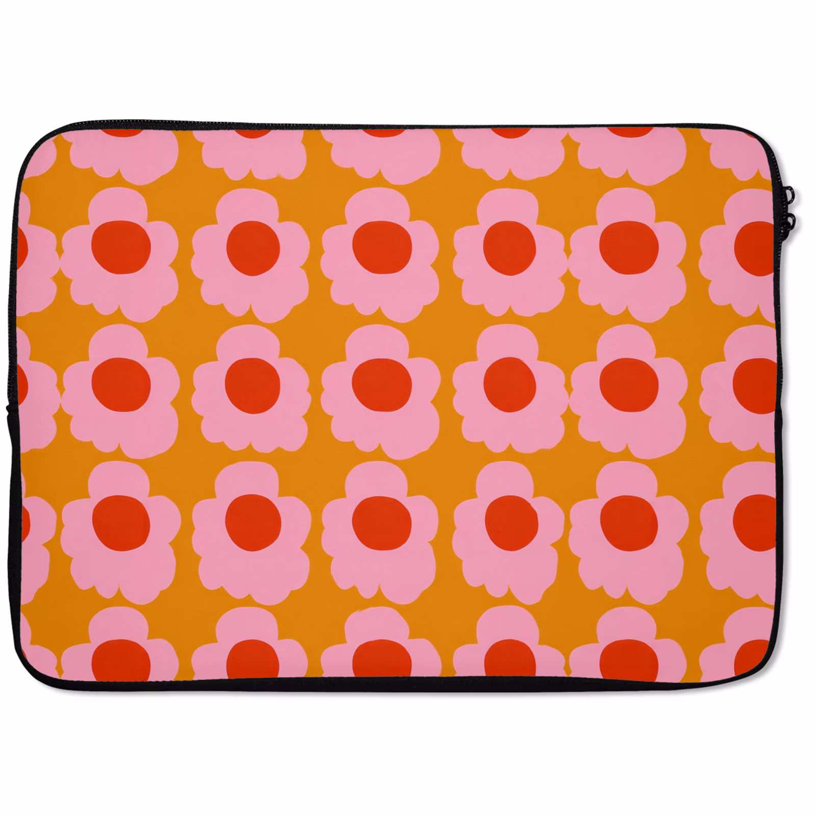 Laptophoes - Retro - Bloemen - Roze — 1