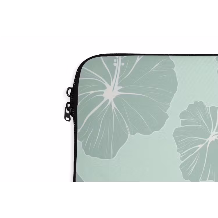 Laptophoes - Bloemen - Hibiscus - Mint — 6