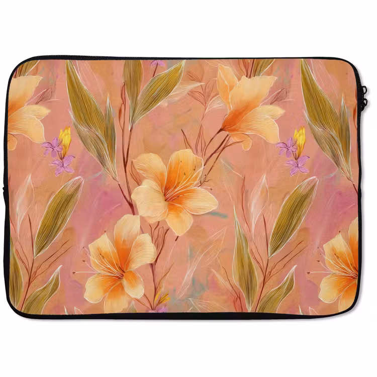 Laptophoes - Botanisch - Bloemen - Kleurrijk — 1