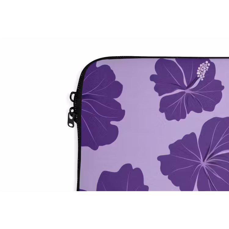 Laptophoes - Hibiscus - Bloemen - Paars — 6