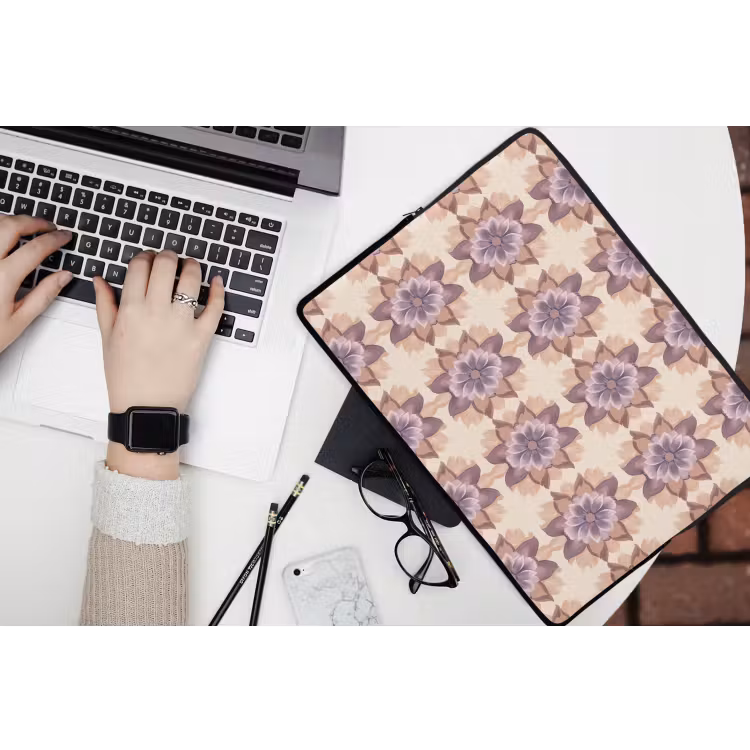 Laptophoes - Klassiek - Patroon - Paars — 3