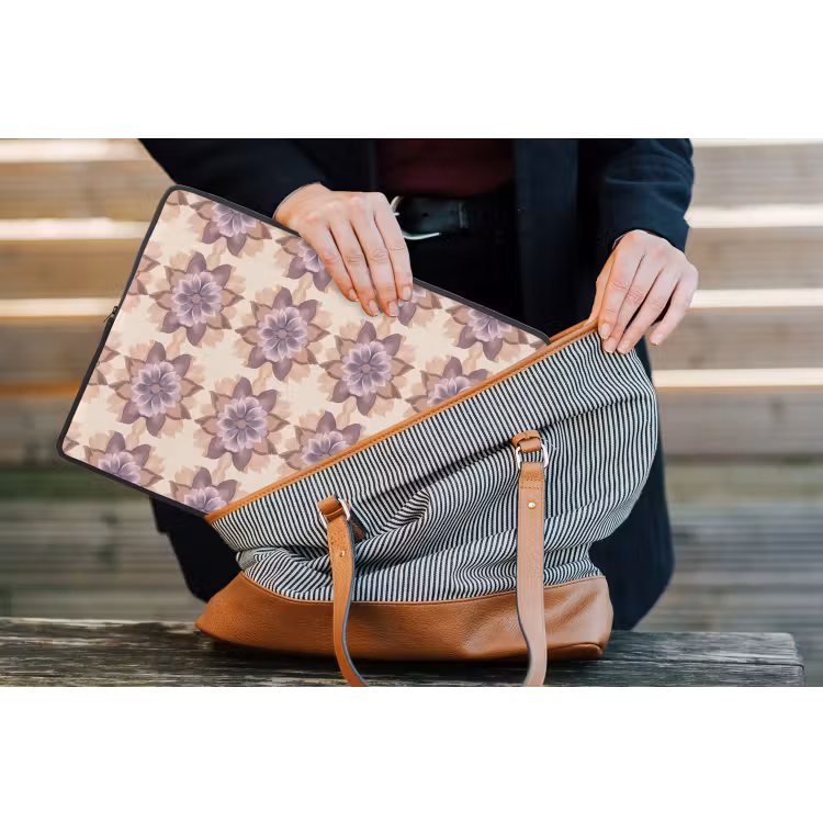Laptophoes - Klassiek - Patroon - Paars — 4